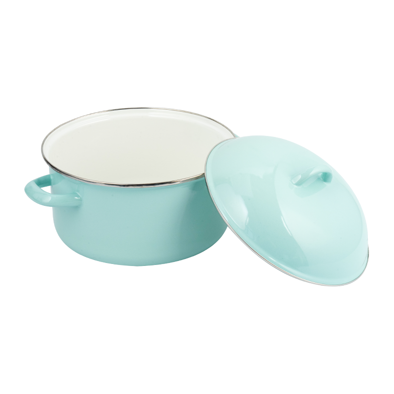 801d enamel pālua pālua i ka stockpot pololei