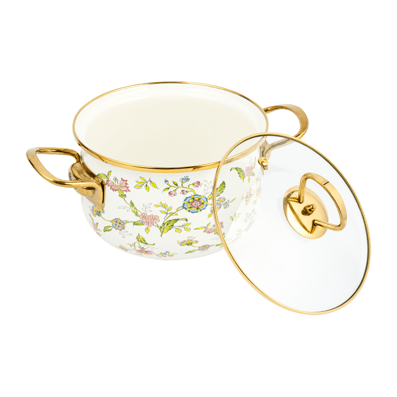 806D-5ʻO ka ceel stielless steel rimspot simmer enamel pot