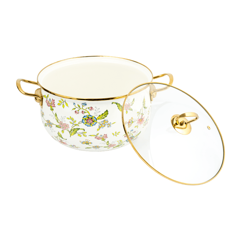 806D-5ʻO ka ceel stielless steel rimspot simmer enamel pot