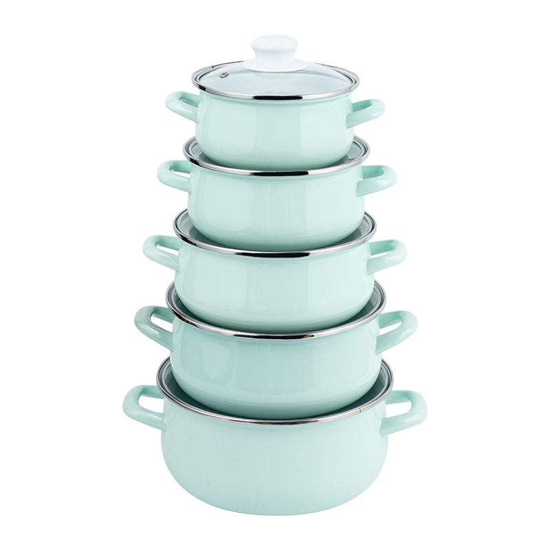 673D-5 kāleka kāleka hōʻailona enamel stockpot