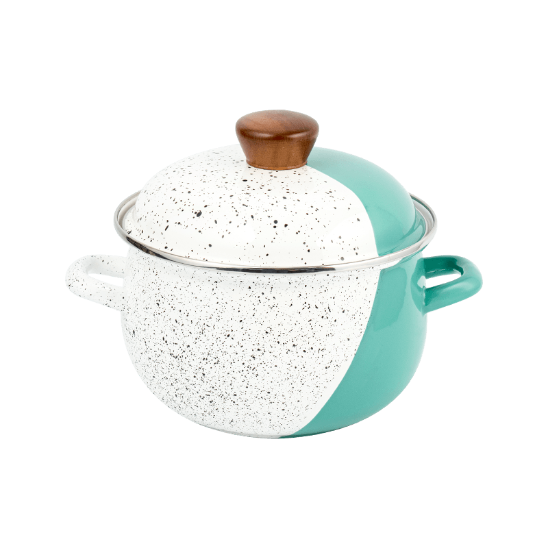 806D-5ʻO ka ceel stielless steel rimspot simmer enamel pot