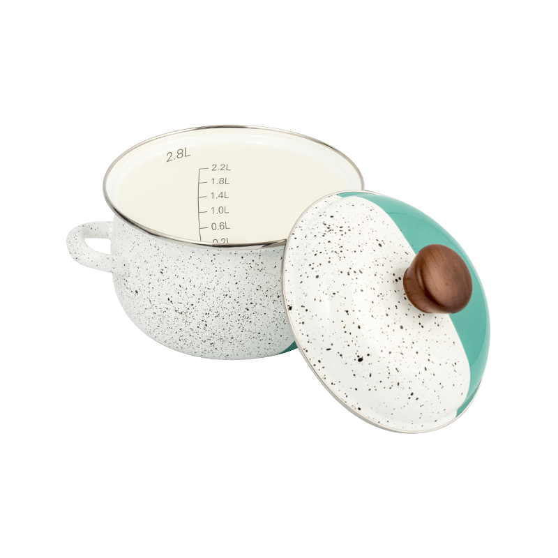 806D-5ʻO ka ceel stielless steel rimspot simmer enamel pot