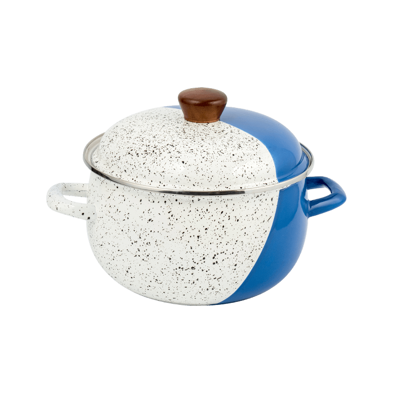 806D-5ʻO ka ceel stielless steel rimspot simmer enamel pot