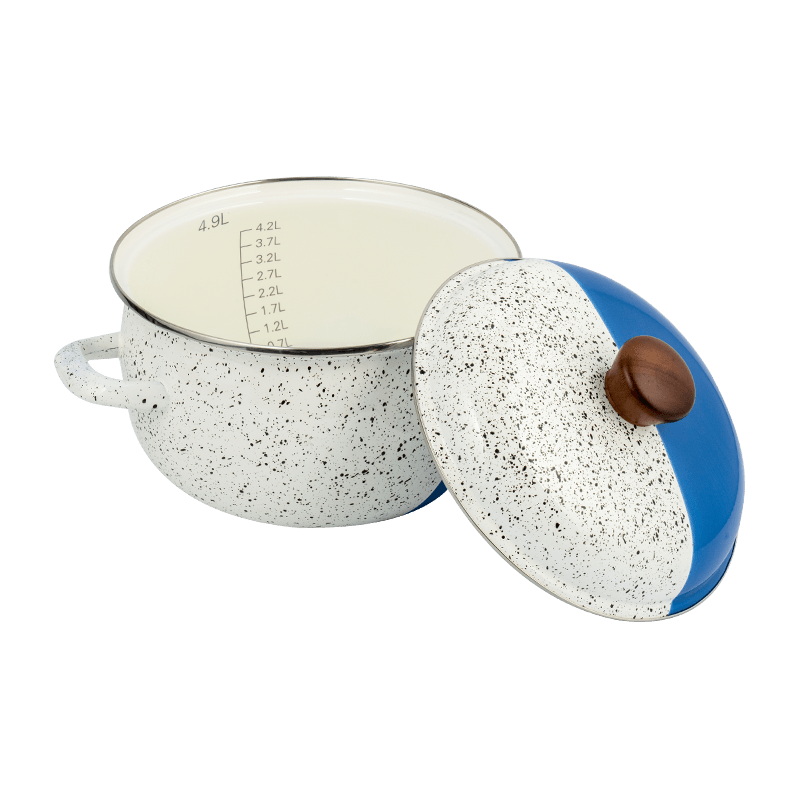 806D-5ʻO ka ceel stielless steel rimspot simmer enamel pot