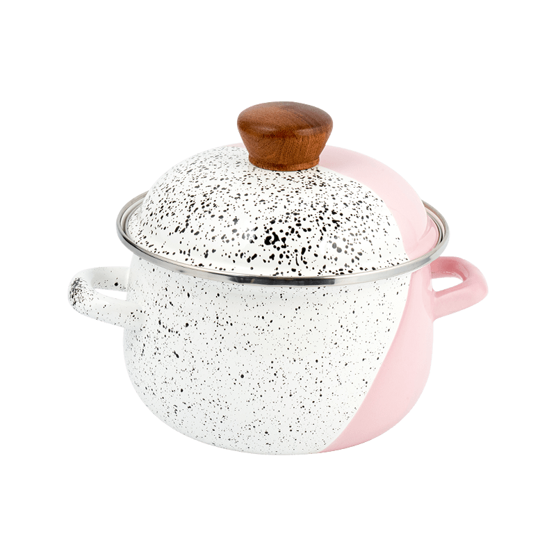 806D-5ʻO ka ceel stielless steel rimspot simmer enamel pot