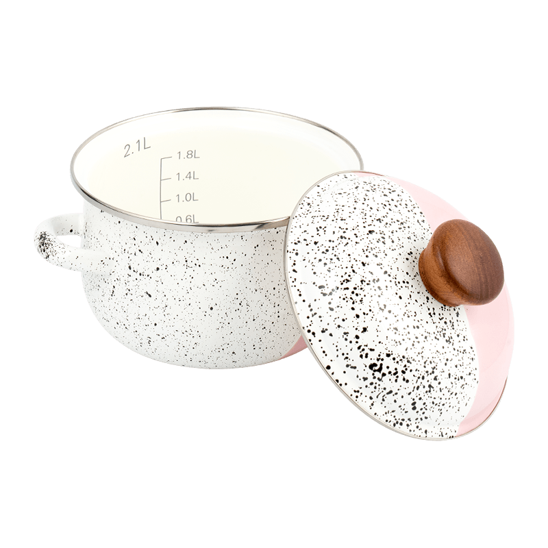 806D-5ʻO ka ceel stielless steel rimspot simmer enamel pot