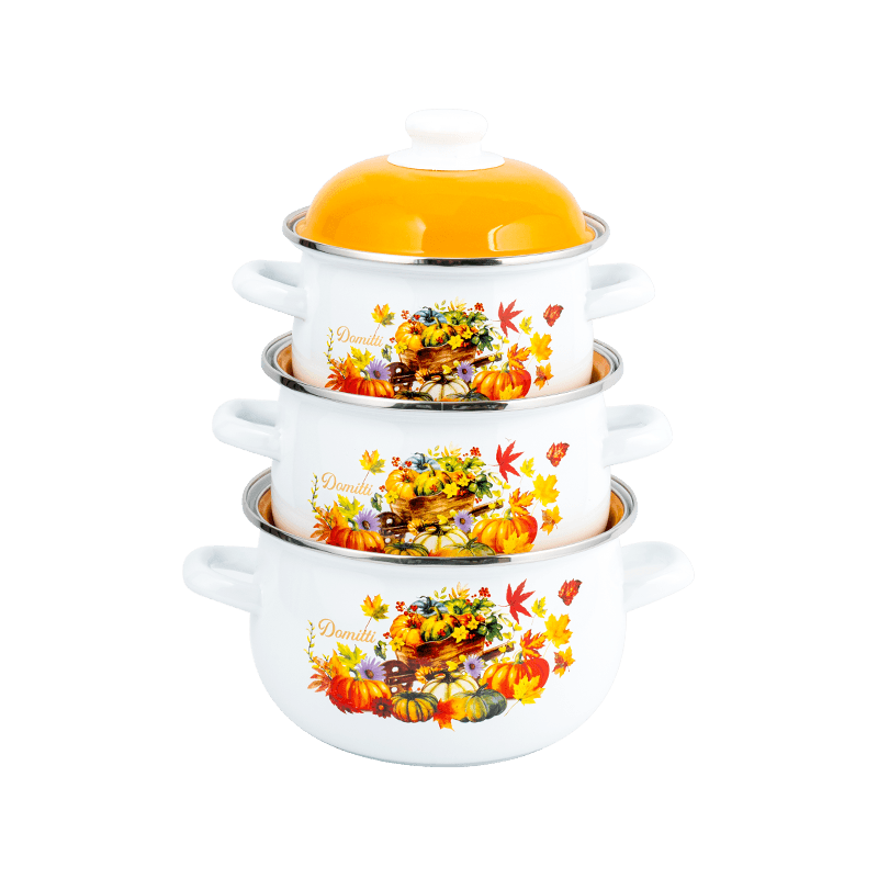 806D-5ʻO ka ceel stielless steel rimspot simmer enamel pot