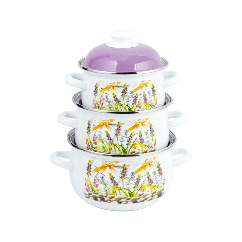 806D-5ʻO ka ceel stielless steel rimspot simmer enamel pot