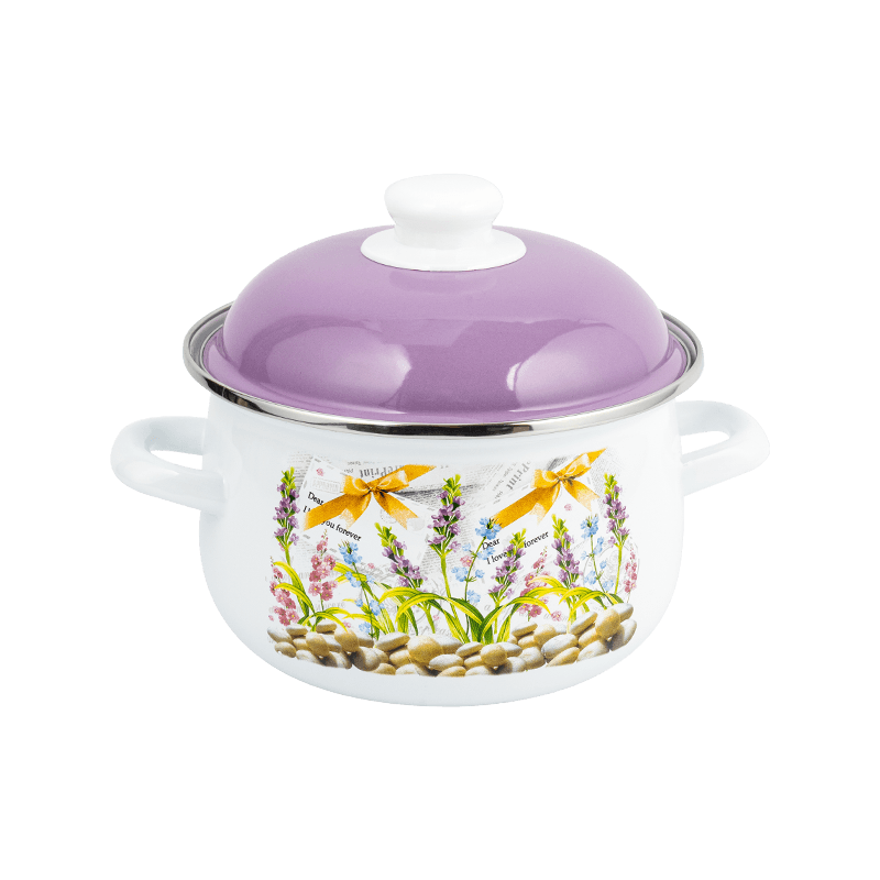 806D-5ʻO ka ceel stielless steel rimspot simmer enamel pot