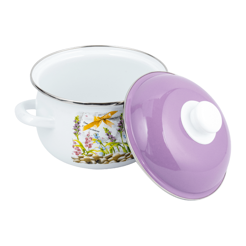 806D-5ʻO ka ceel stielless steel rimspot simmer enamel pot