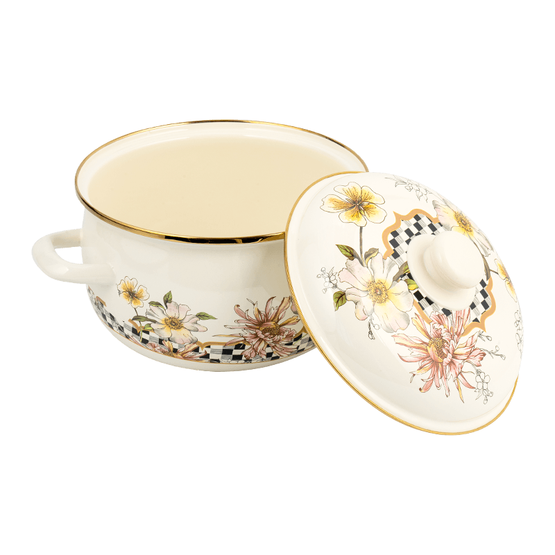 806D-5ʻO ka ceel stielless steel rimspot simmer enamel pot