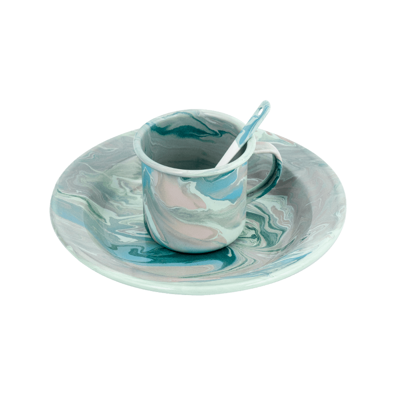 ʻO Europa E Europeca Floral Enamel Tapopt ʻO Europa E Europeca Floral Enamel Tapopt