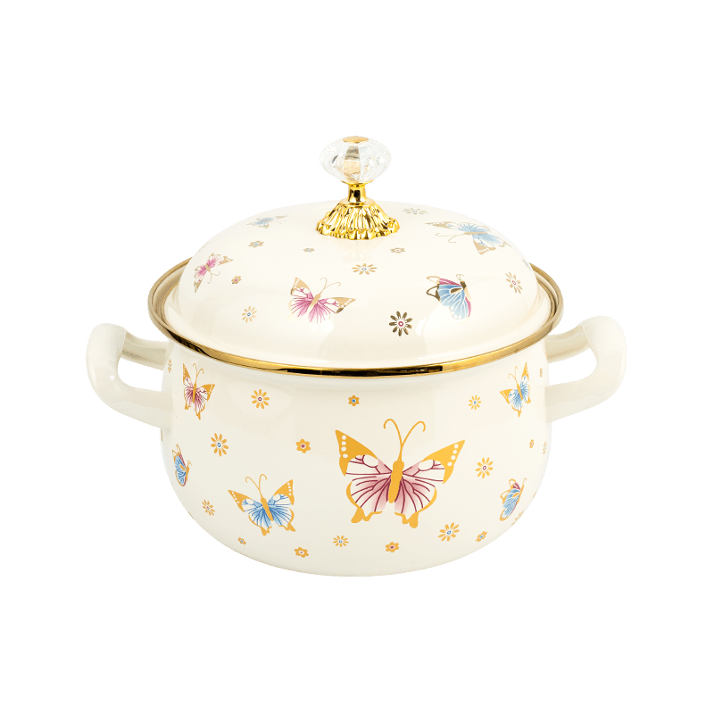 806D-5ʻO ka ceel stielless steel rimspot simmer enamel pot