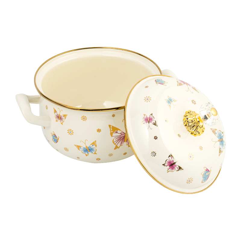 806D-5ʻO ka ceel stielless steel rimspot simmer enamel pot