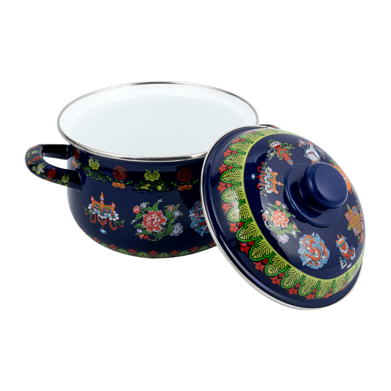 806D-5ʻO ka ceel stielless steel rimspot simmer enamel pot