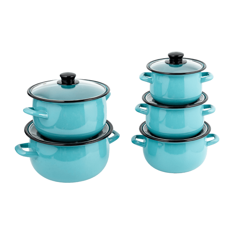 806D-5ʻO ka ceel stielless steel rimspot simmer enamel pot