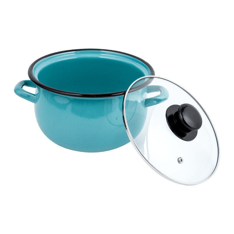 806D-5ʻO ka ceel stielless steel rimspot simmer enamel pot