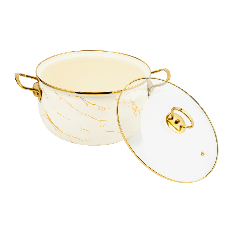 806D-5ʻO ka ceel stielless steel rimspot simmer enamel pot