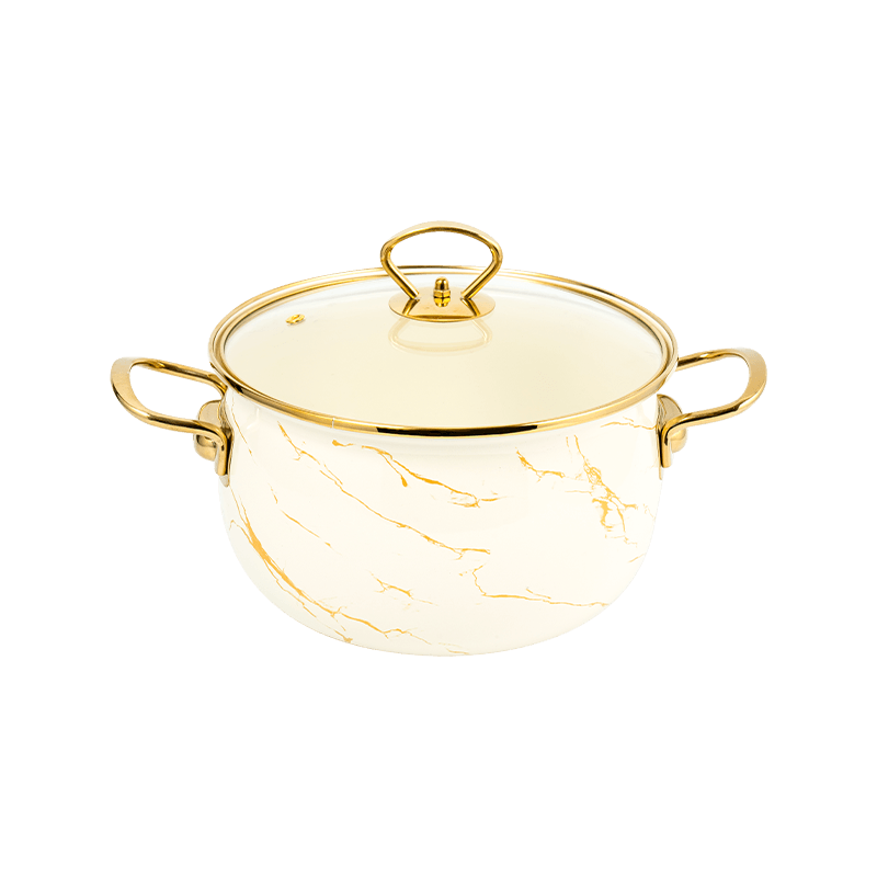 806D-5ʻO ka ceel stielless steel rimspot simmer enamel pot