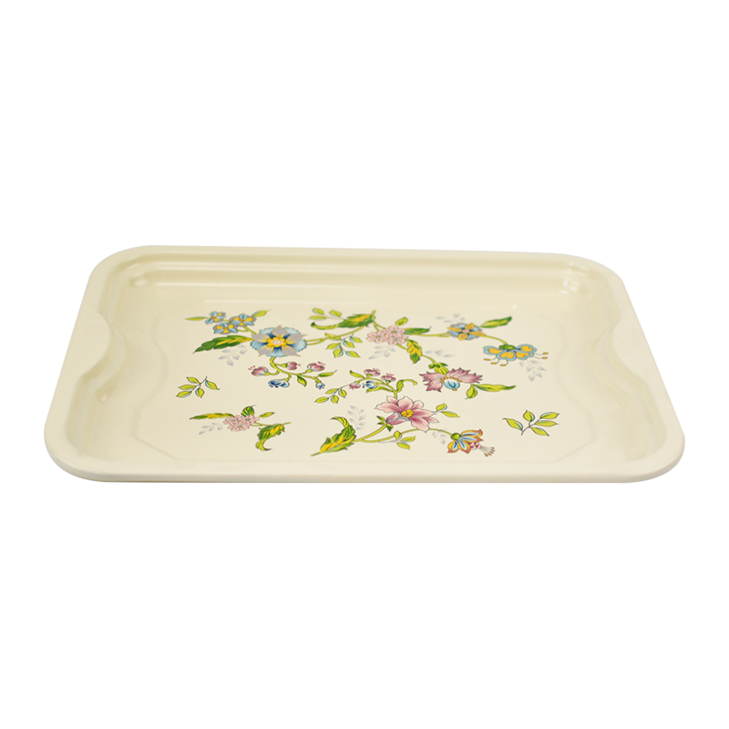 ʻO Enamel Flared Rid Square Plate