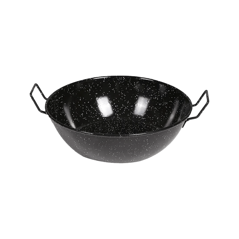 Enamell forged wok frying pan